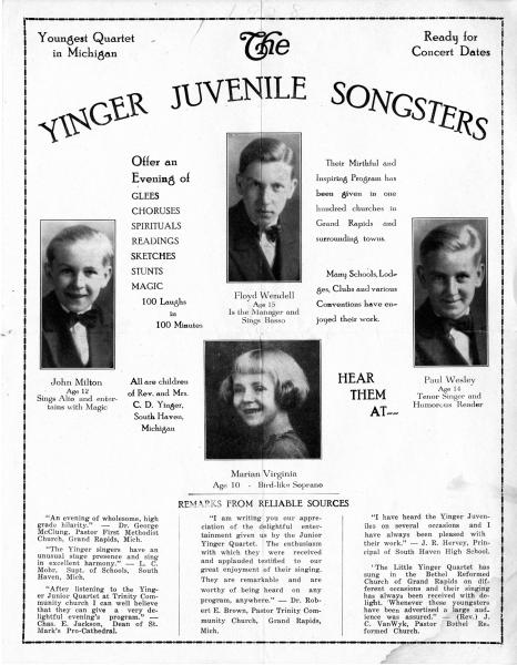 Yinger Juvenile Songsters
